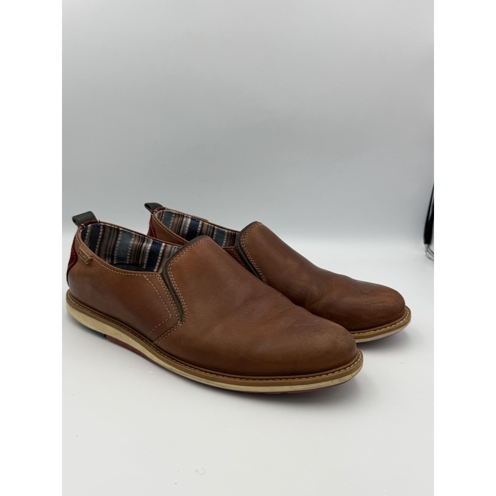 Pikolinos Mens Slip On Leather Shoes Brown Casual Comfort Loafer EU 43 US 10